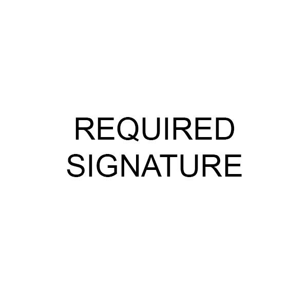 Required Signature